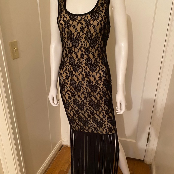 PEEP TOE Fringe Dress - Picture 1 of 8